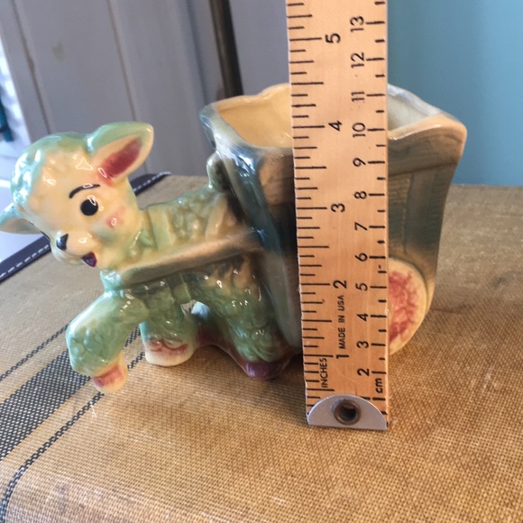 Vintage lamb with cart planter - Picture 3 of 10